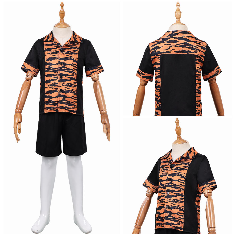 Cosplay Costume Aurora Dust Bunny Film Cosplay Tenue Noire et Orange Enfant