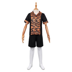Cosplay Costume Aurora Dust Bunny Film Cosplay Tenue Noire et Orange Enfant
