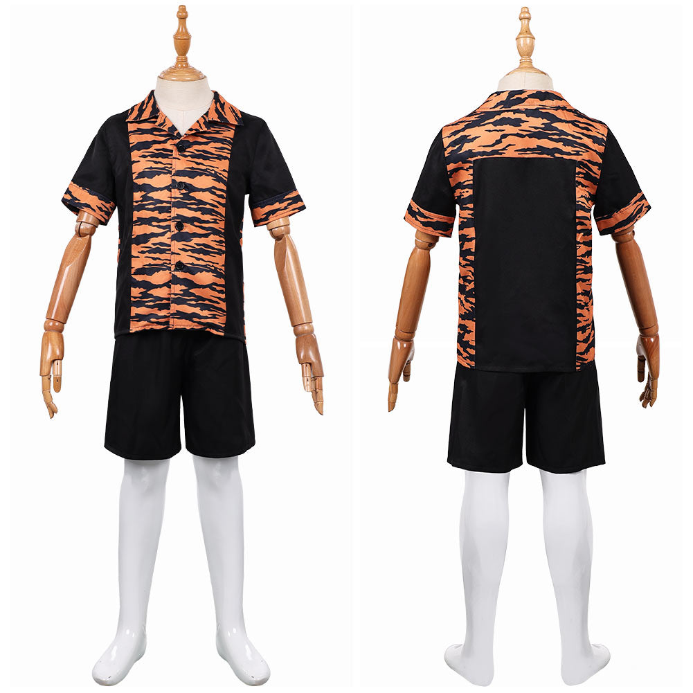 Cosplay Costume Aurora Dust Bunny Film Cosplay Tenue Noire et Orange Enfant