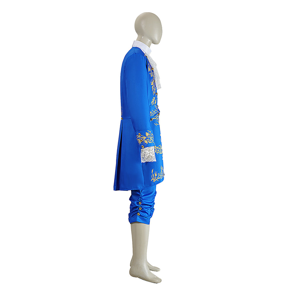 Cosplay Costume Beast La Belle et la Bête Film Cosplay Tenue Bleue Homme