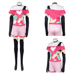 Cosplay Costume Beelzebub Helluva Boss TV Cosplay Tenue Rose Femme