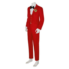 Cosplay Costume Betelgeuse Beetlejuice Film Cosplay Tenue Rouge Homme
