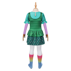 Cosplay Costume Bonnie Film Cosplay Robe Verte Enfant avec Chaussettes