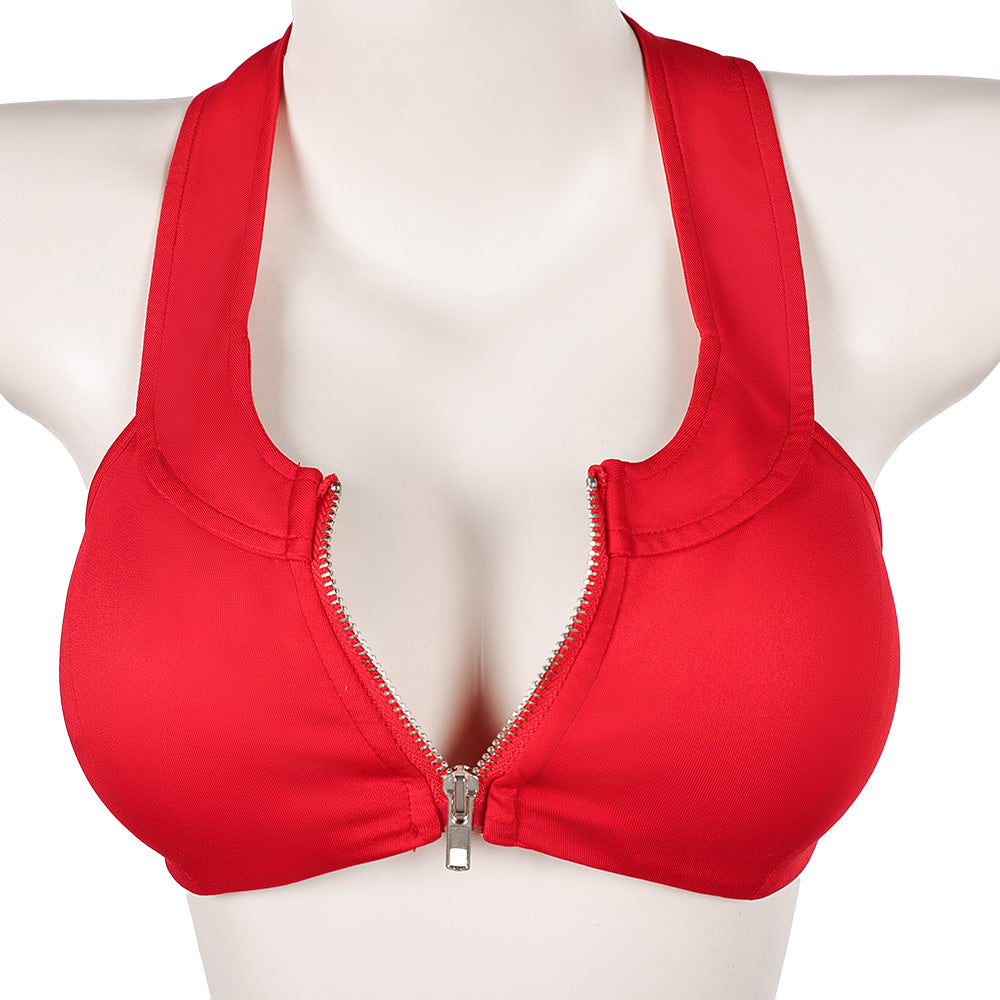 Cosplay Costume C.J. Parker Baywatch TV Cosplay Maillot de Bain Bikini Rouge et Bleu Femme