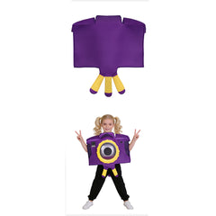 Cosplay Costume Camera Film Cosplay Combinaison Violette Enfant