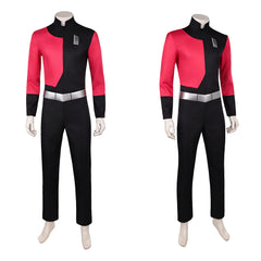 Cosplay Costume Captain Invincible 4(2026) TV Cosplay Combinaison Rouge et Noire Homme