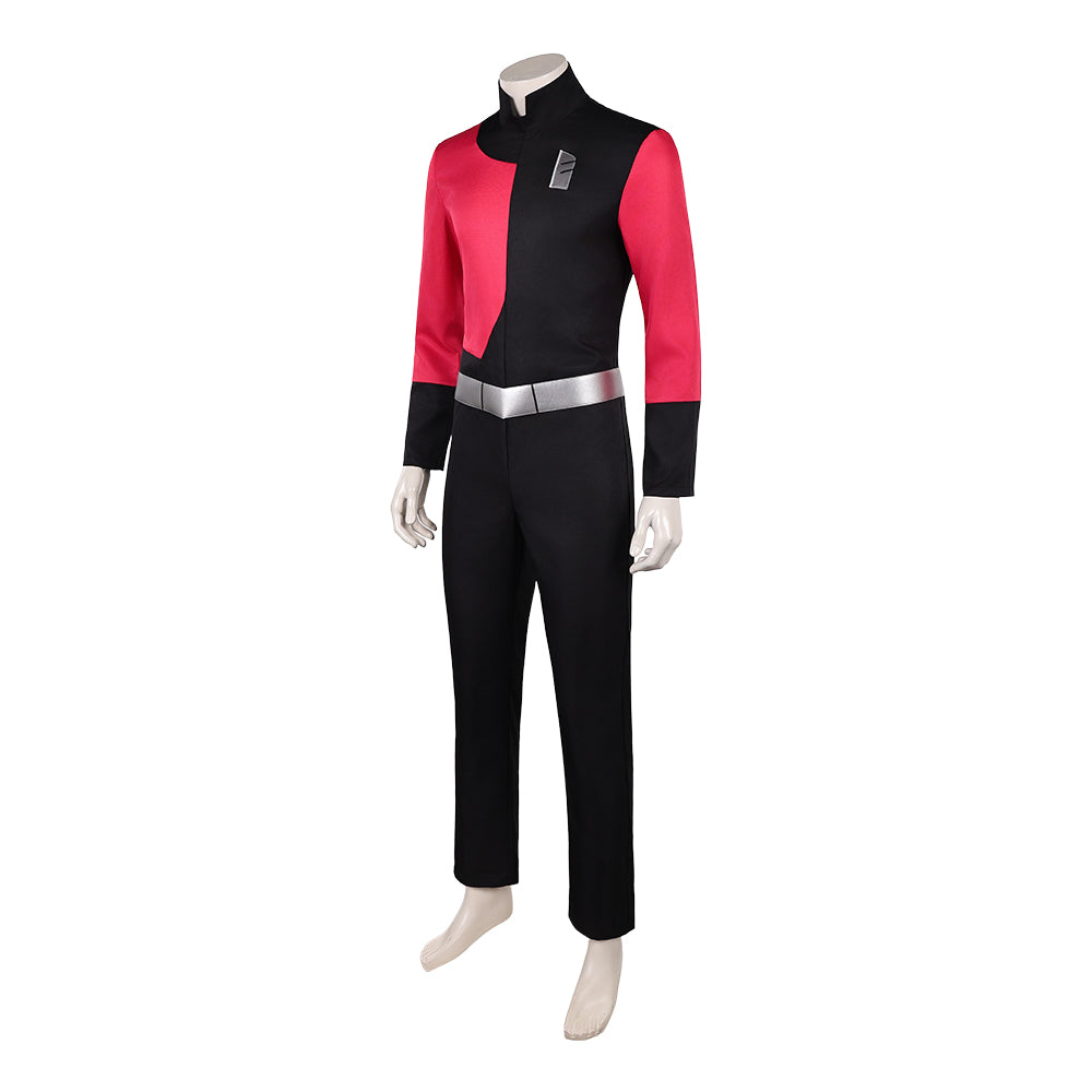 Cosplay Costume Captain Invincible 4(2026) TV Cosplay Combinaison Rouge et Noire Homme