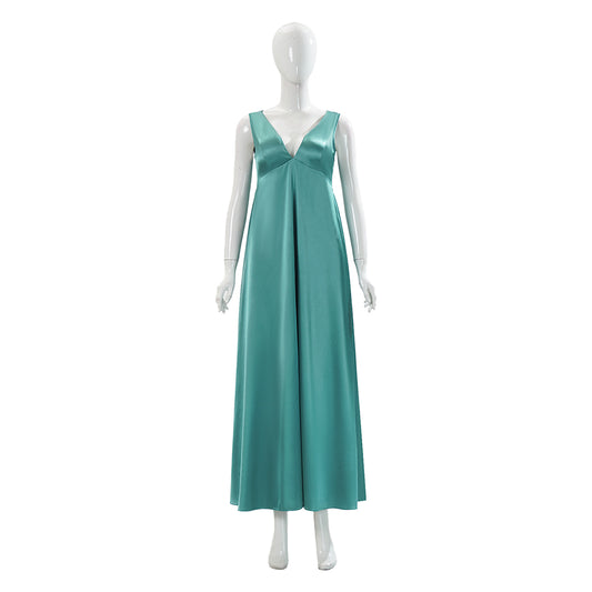 Cosplay Costume Carrie(2026) TV Cosplay Robe Longue Décolleté V Drapé Verte Femme