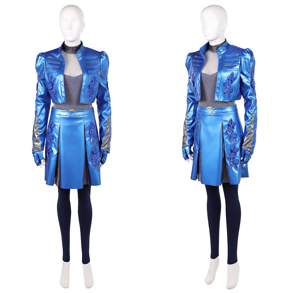 Cosplay Costume Chloe Descendants: Wicked Wonderland(2026) Film Cosplay Tenue Bleue et Noire Femme