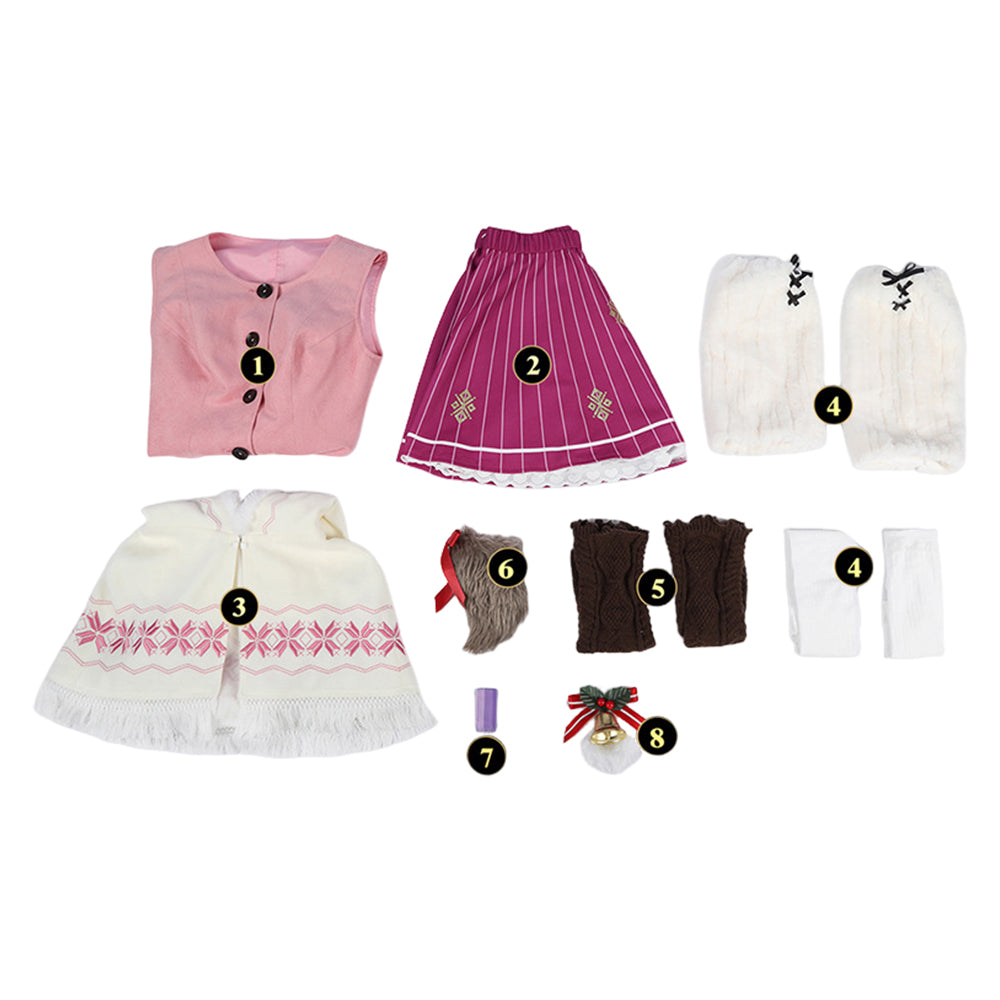 Cosplay Costume Christmas Ram RE0(2026) Anime Cosplay Tenue de Noël Rose Femme