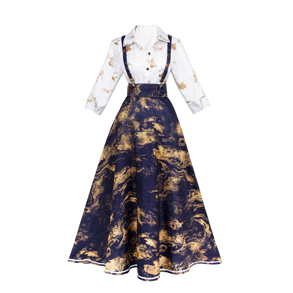 Cosplay Costume Clair Clair Obscur:Expedition 33 Jeu Cosplay Robe Noire et Jaune Femme