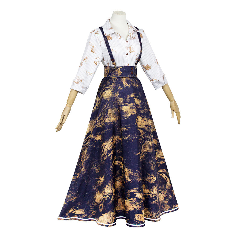 Cosplay Costume Clair Clair Obscur:Expedition 33 Jeu Cosplay Robe Noire et Jaune Femme