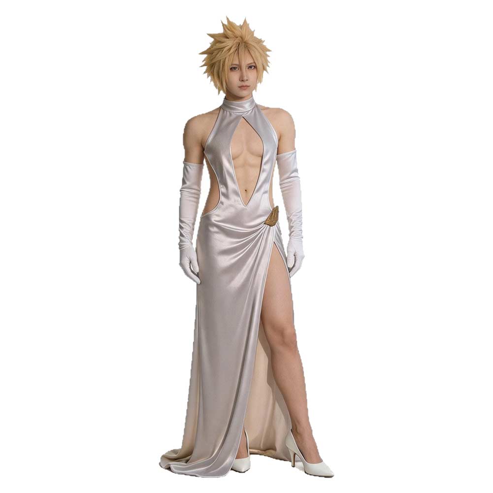 Cosplay Costume Cloud Strife Final Fantasy Re: Resonance(2026) Jeu Cosplay Robe Blanche Homme