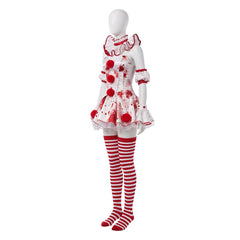 Cosplay Costume Clown Terrifier 4(2026) Film Cosplay Robe Blanche et Rouge Femme