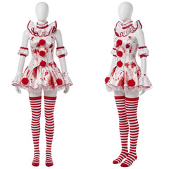 Cosplay Costume Clown Terrifier 4(2026) Film Cosplay Robe Blanche et Rouge Femme