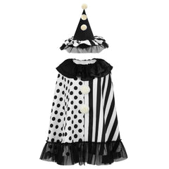 Cosplay Costume Clown Terrifier Film Cosplay Robe Noire et Blanche Femme