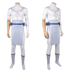 Cosplay Costume Conquest Viltrumite Invincible 4(2026) TV Cosplay Combinaison Grise+Ceinture Bleue Homme