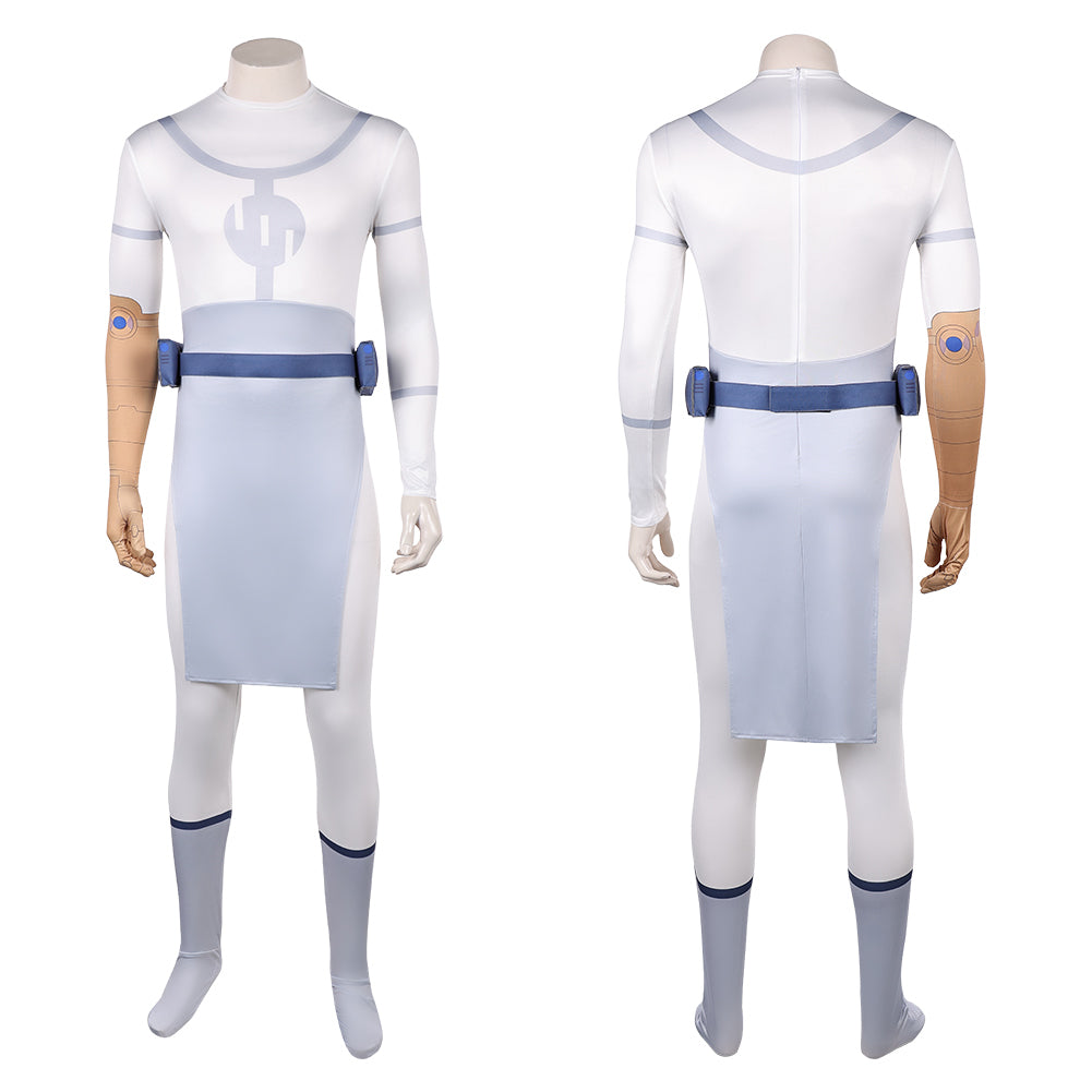 Cosplay Costume Conquest Viltrumite Invincible 4(2026) TV Cosplay Combinaison Grise+Ceinture Bleue Homme