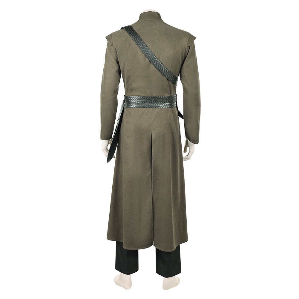 Cosplay Costume Corlys Velaryon The Sea Snake House of the Dragon 3(2026) Tenue Médiévale Verte Homme