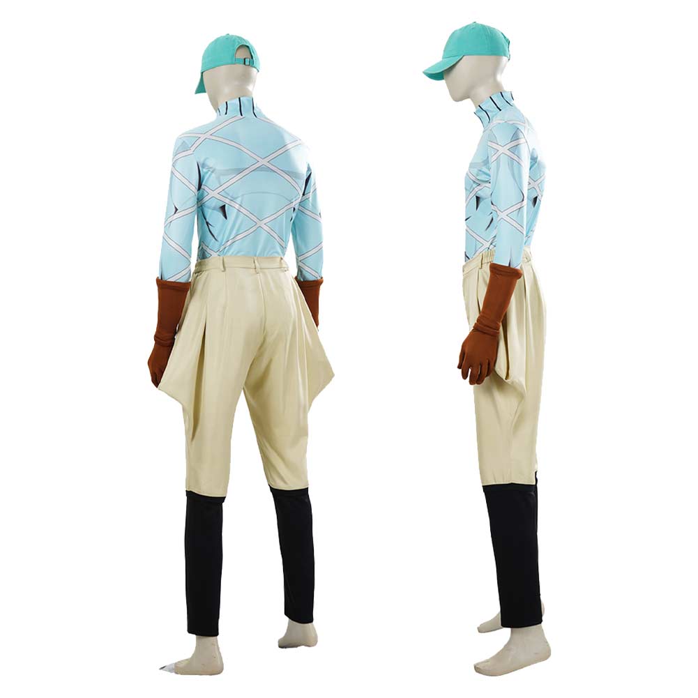 Cosplay Costume Diego Brando JJBA 7(2026) Anime Cosplay Tenue Bleue et Beige Homme