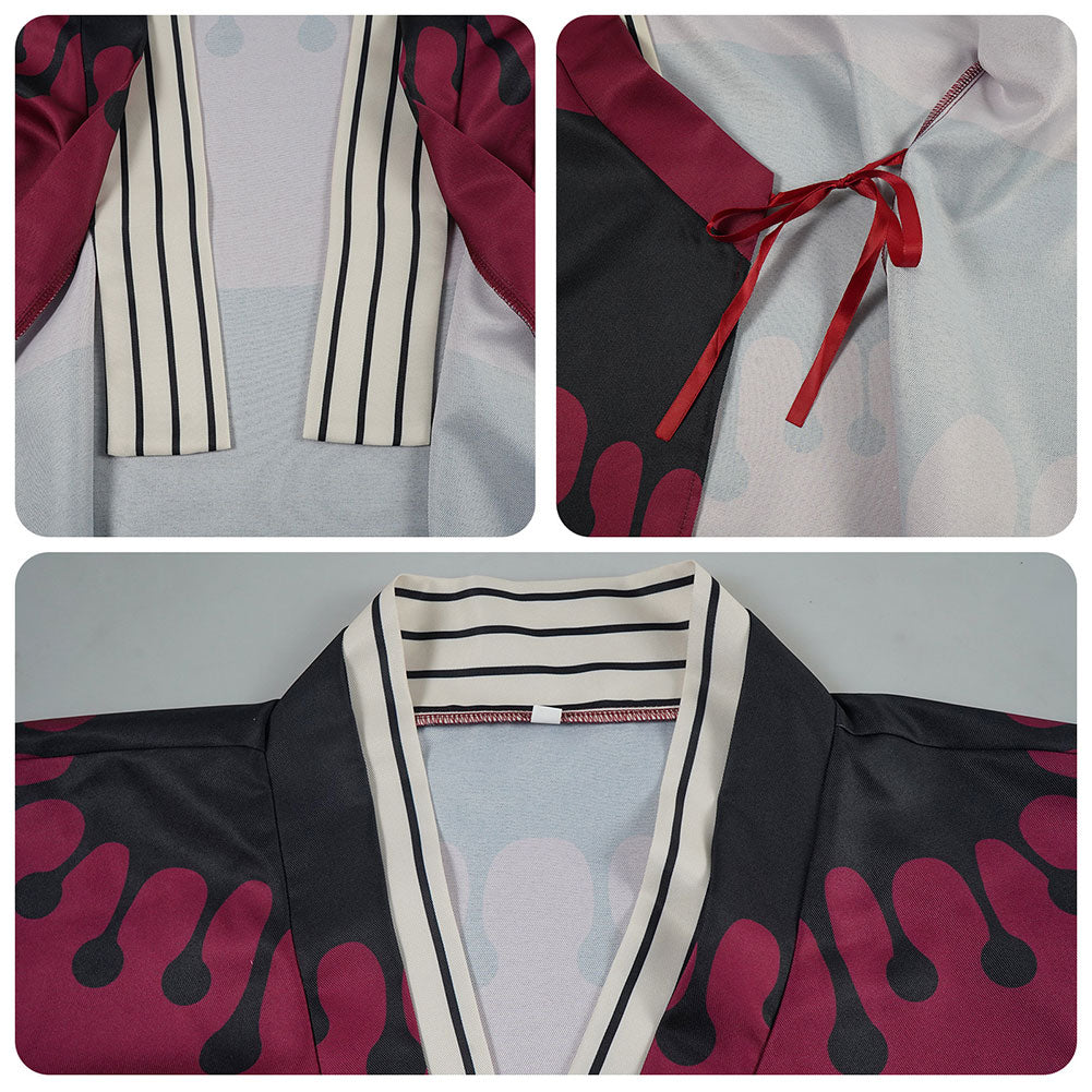 Cosplay Costume Douma Les Rôdeurs de la Nuit Anime Cosplay Kimono Rouge Homme