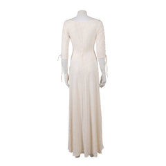 Cosplay Costume Elizabeth Swann Pirates of The Caribbean Film Robe Blanche Femme