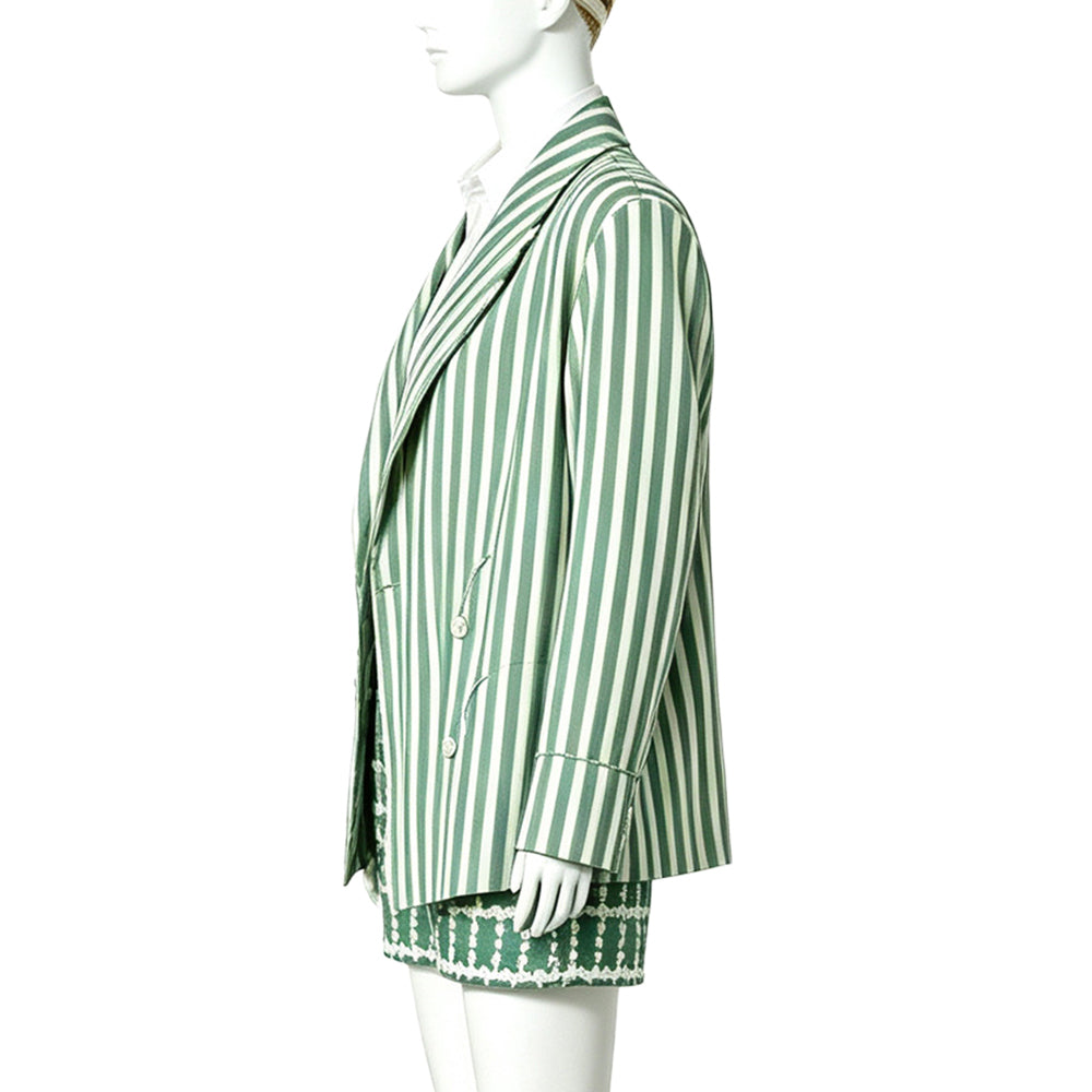 Cosplay Costume Emily Cooper Emily in Paris 6(2026) TV Cosplay Tenue Rayé Vert Femme