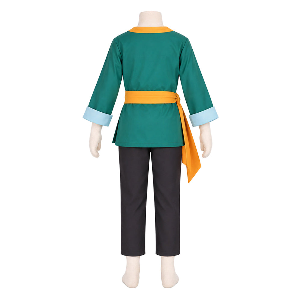 Cosplay Costume Enfant Natsuki Subaru RE0(2026) Anime Cosplay Tenue Verte et Noire Sans Cape