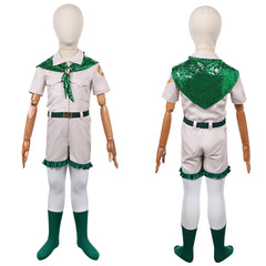 Cosplay Costume Enfant Scout Troop Beverly Hills(1989) Film Cosplay Uniforme Beige et Vert