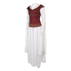 Cosplay Costume Eowyn The Lord of the Rings(2026) Film Cosplay Robe Blanche et Rouge Femme