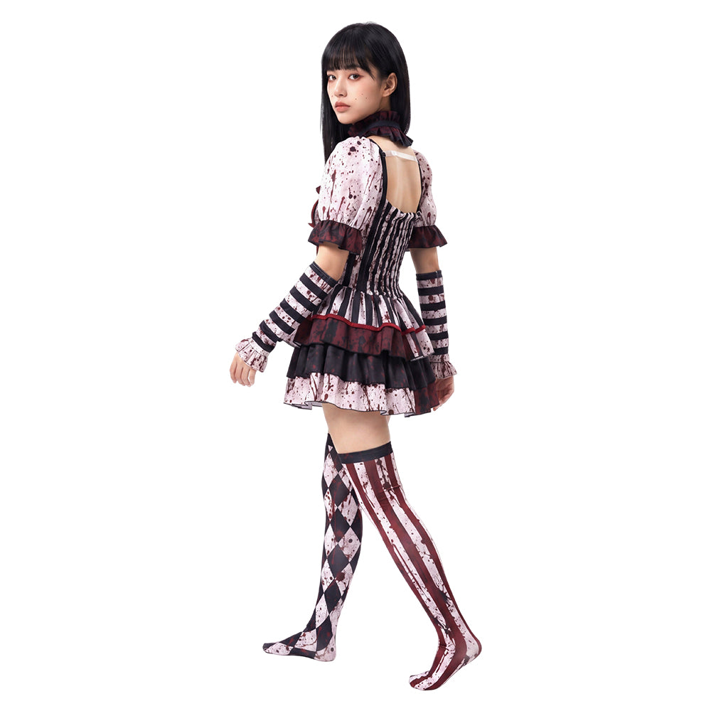 Cosplay Costume Femme Art The Clown Terrifier 4(2026) Film Cosplay Tenue Noire Taché de Sang