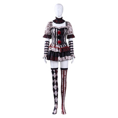 Cosplay Costume Femme Art The Clown Terrifier 4(2026) Film Cosplay Tenue Noire Taché de Sang