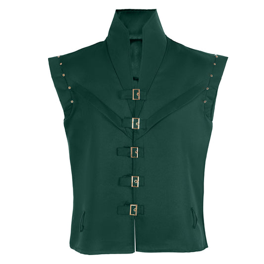 Cosplay Costume Flynn Rider Raiponce Film Cosplay Gilet Vert Homme