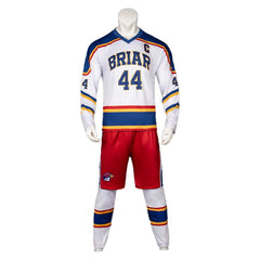 Cosplay Costume Garrett Off Campus(2026) TV Cosplay Uniforme de Hockey sur Glace Blanche Homme