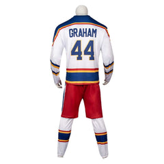 Cosplay Costume Garrett Off Campus(2026) TV Cosplay Uniforme de Hockey sur Glace Blanche Homme
