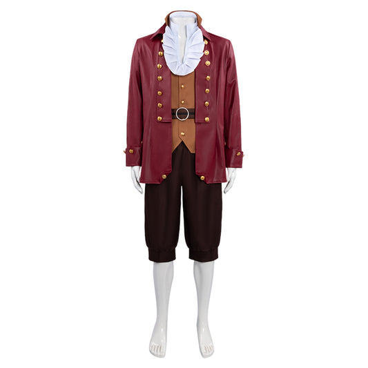 Cosplay Costume Gaston La Belle et la Bête(2026) TV Cosplay Tenue Rouge Homme