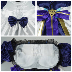 Cosplay Costume Gwen Arcane: League of Legends Jeu Cosplay Robe Bleue Femme