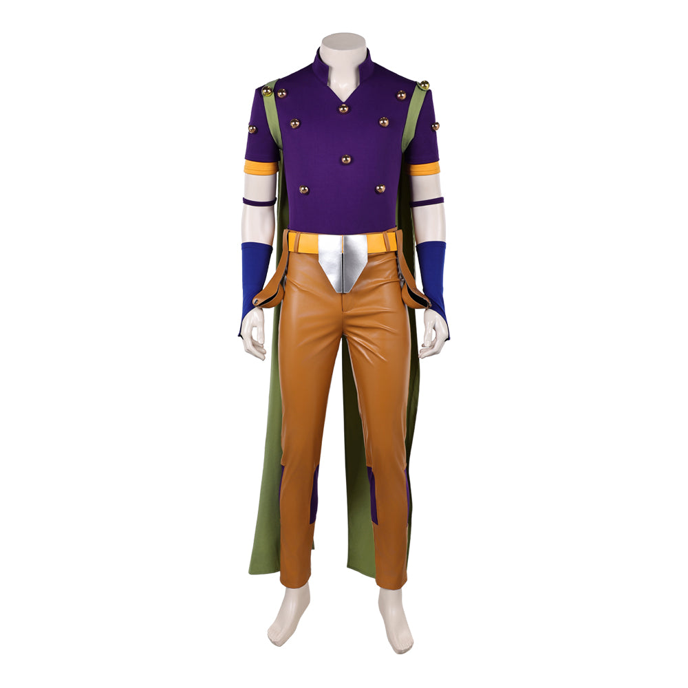Cosplay Costume Gyro Zeppeli JJBA 7(2026) Anime Cosplay Tenue Violette et Brune Homme