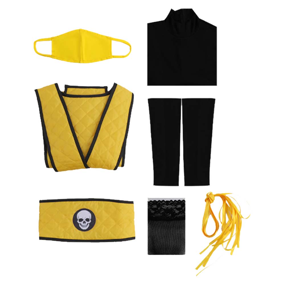 Cosplay Costume Halloween Carnival Party Suit Scorpion Mortal Kombat