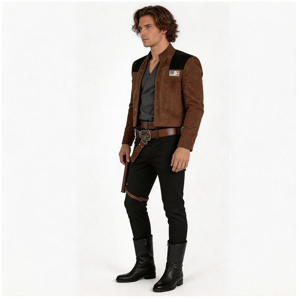 Cosplay Costume Han Solo Maul: Seigneur de l'Ombre(2026) TV Cosplay Tenue Marron Homme