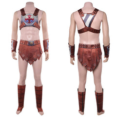 Cosplay Costume He-Man Les Maîtres de l'Univers(2026) Film Cosplay Tenue de Cuir Brune Homme