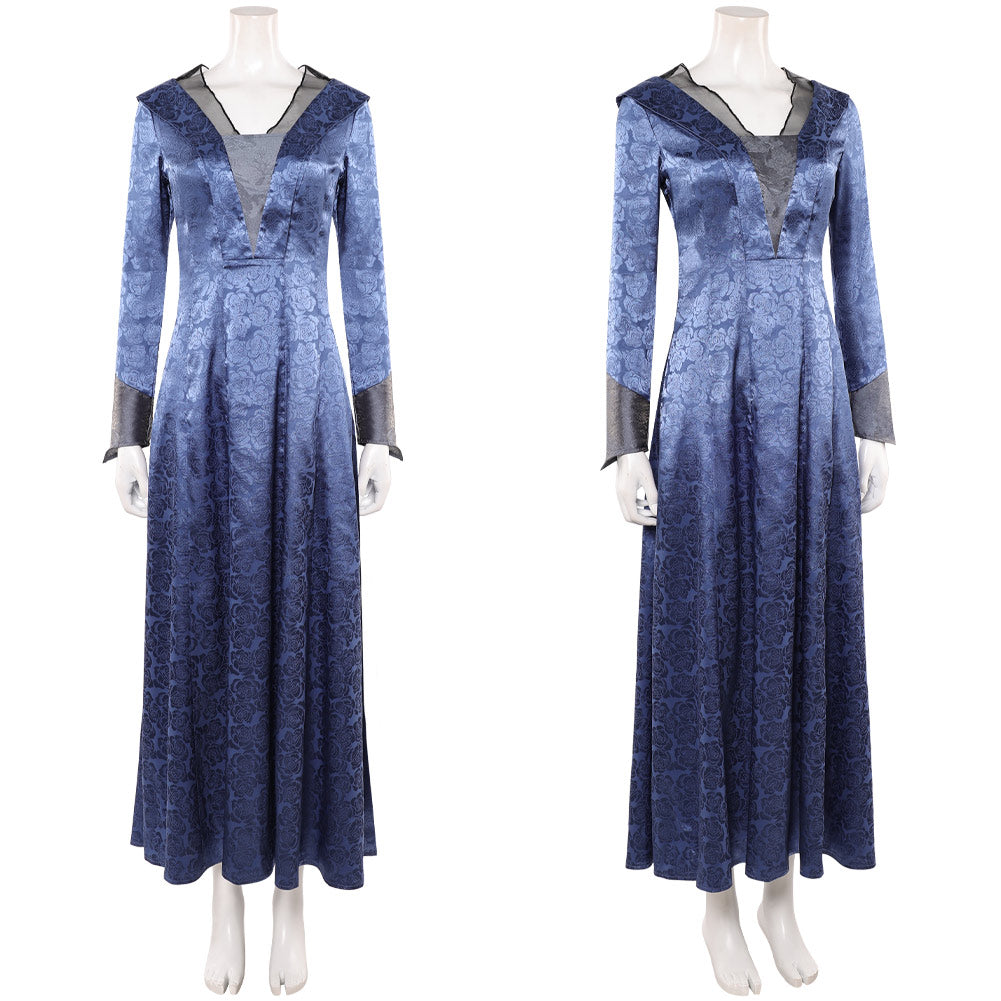 Cosplay Costume Helaena Targaryen House of The Dragon 3(2026) Robe Bleue Femme