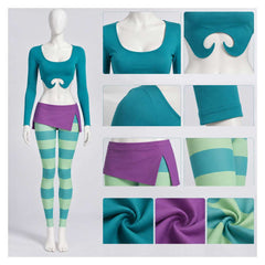 Cosplay Costume Irma Lair W.I.T.C.H. Anime Cosplay Tenue Verte et Violette Femme
