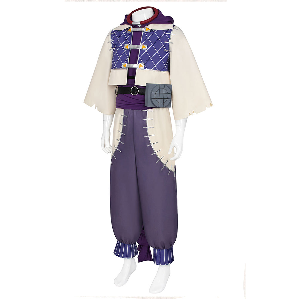 Cosplay Costume Jabba Gachiakuta Anime Cosplay Tenue Beige et Violette Homme