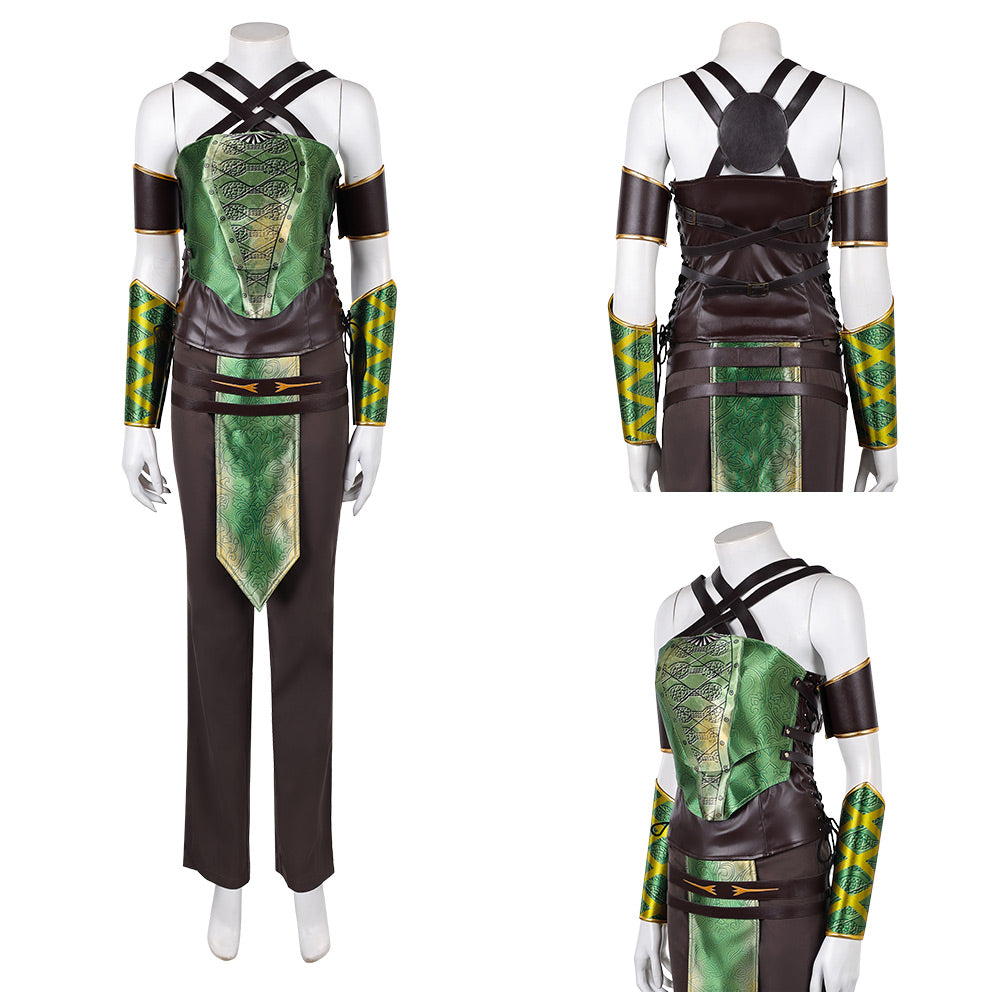 Cosplay Costume Jade Mortal Kombat 2 Film Cosplay Tenue Verte et Noire Homme