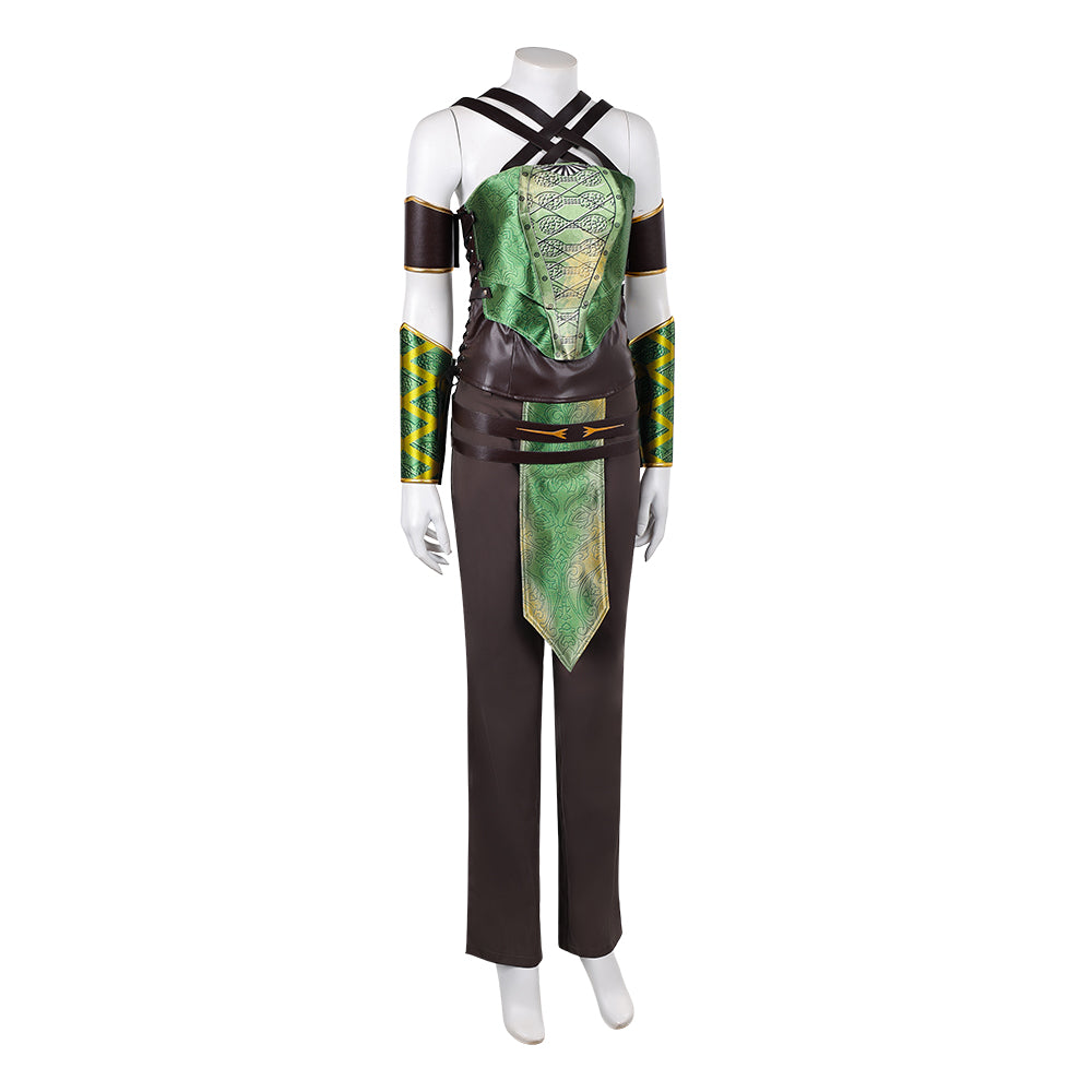 Cosplay Costume Jade Mortal Kombat 2 Film Cosplay Tenue Verte et Noire Homme