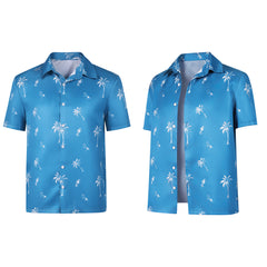 Cosplay Costume Jason Duval GTA(2026) Jeu Cosplay Chemise Hawaïenne Bleue Homme