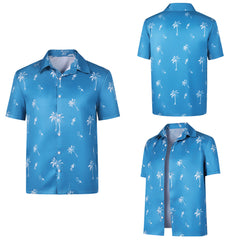 Cosplay Costume Jason Duval GTA(2026) Jeu Cosplay Chemise Hawaïenne Bleue Homme