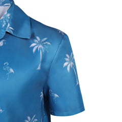 Cosplay Costume Jason Duval GTA(2026) Jeu Cosplay Chemise Hawaïenne Bleue Homme
