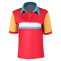 Cosplay Costume Jo Forgotten Island(2026) Film Cosplay Polo Rouge Femme